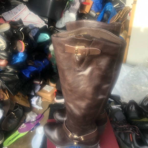 SBICCA of California Brown Leather Ridding side zip boots Size 8.5 - Picture 8 of 14